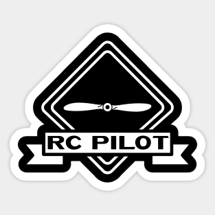 RC Pilot Remote Control Airplane Propeller Badge Sticker